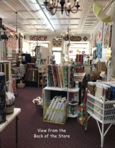 M&E Quilt Shoppe: View from the Back of the Store