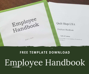Free Employee Handbook Template - American Quilt Retailer
