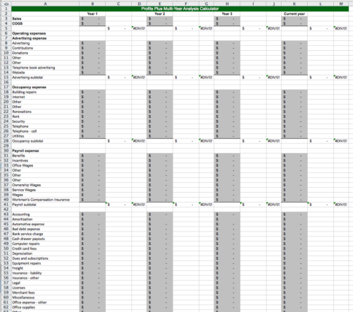 Multi-Year Analysis Calculator